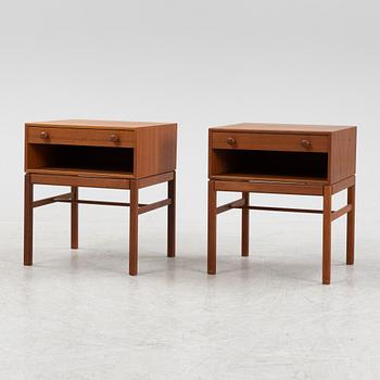 Sven Engström & Gunnar Myrstrand, a pair of 'Casino' bedside tables, Tingströms, Bra Bohag, 1960's.