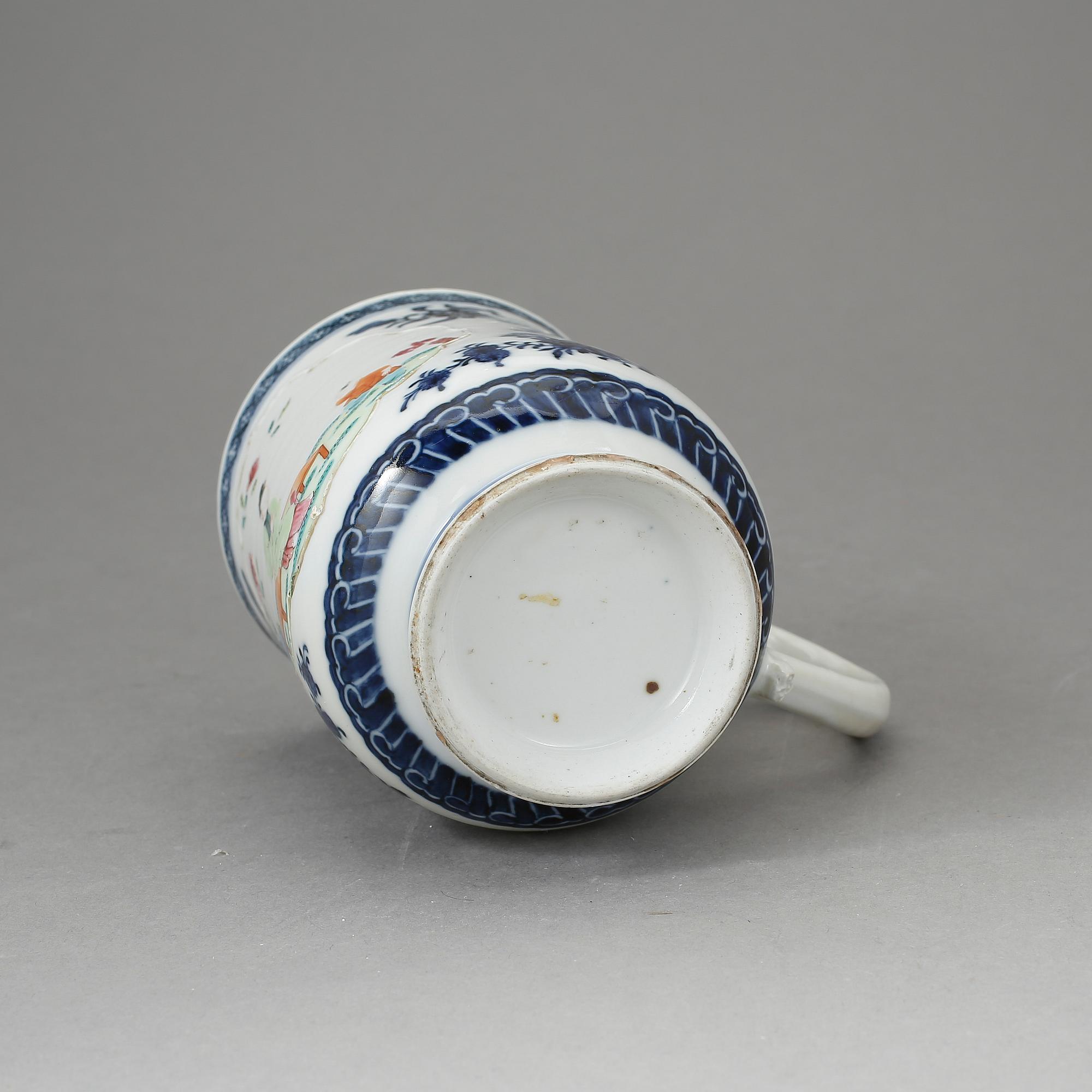 MUGG, porslin, Qianlong, Kina 1700-tal.