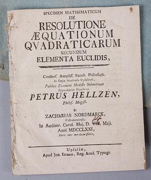 PARTI KUNGÖRELSER, AVHANDLINGAR OCH SMÅTRYCK, ca 40 st, 1700-1800-tal.