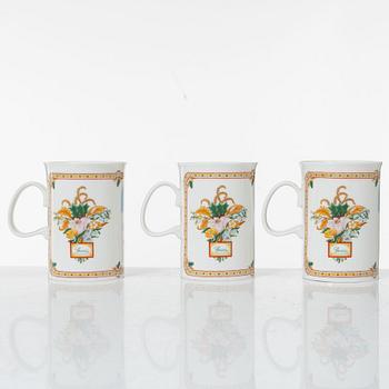 Gucci, A set of six vintage christmas mugs.