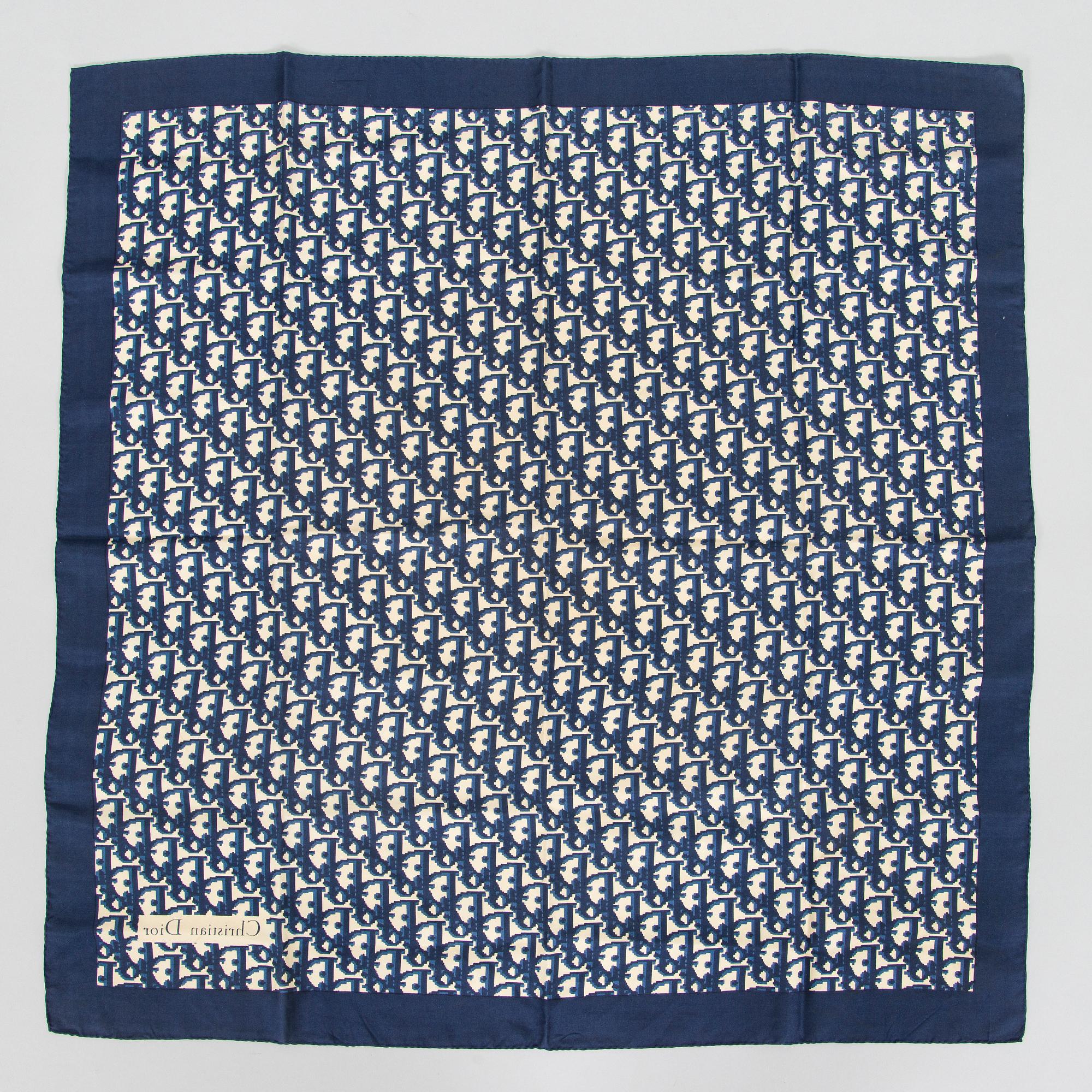 Christian Dior, two silk scarves.