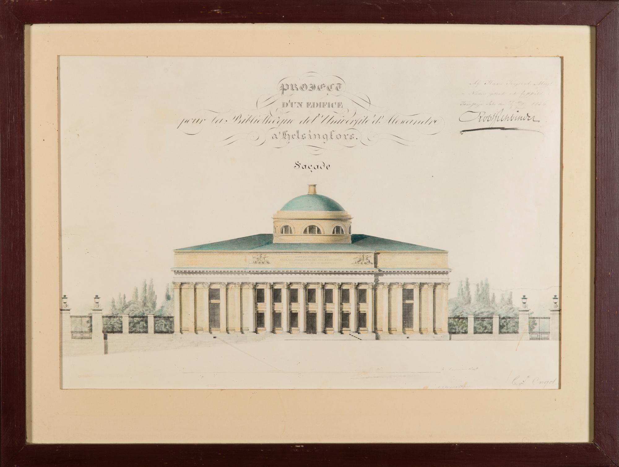 TRYCKBILD, efter Carl Ludvig Engel.