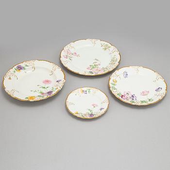 A 58 pcs Royal Copenhagen porcelain dinner service around 1900.