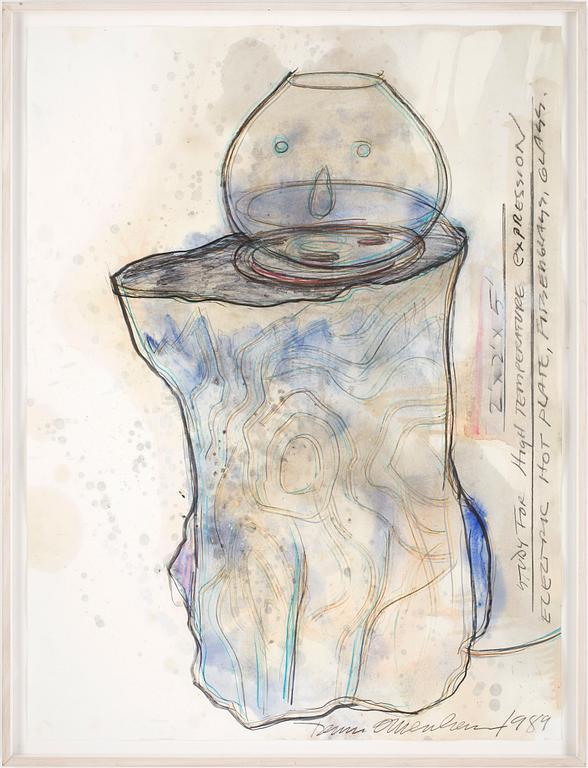 Dennis Oppenheim, "Study for high temperature expression".