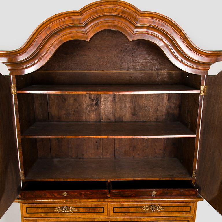 A Swedish late baroque cupboard, mid 18th century.