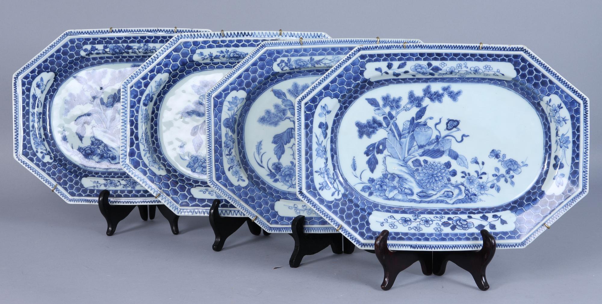 FAT, 4 st, porslin, Kina. 1700-tal.