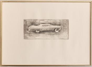 John-E Franzén, 4 lithographs from the suite “The White Cadillac”.