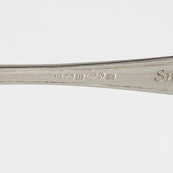 19 spoons and a fork, 'Skytte' model, MGAB, GAB, and C.G. Hallberg 1950's/60's.