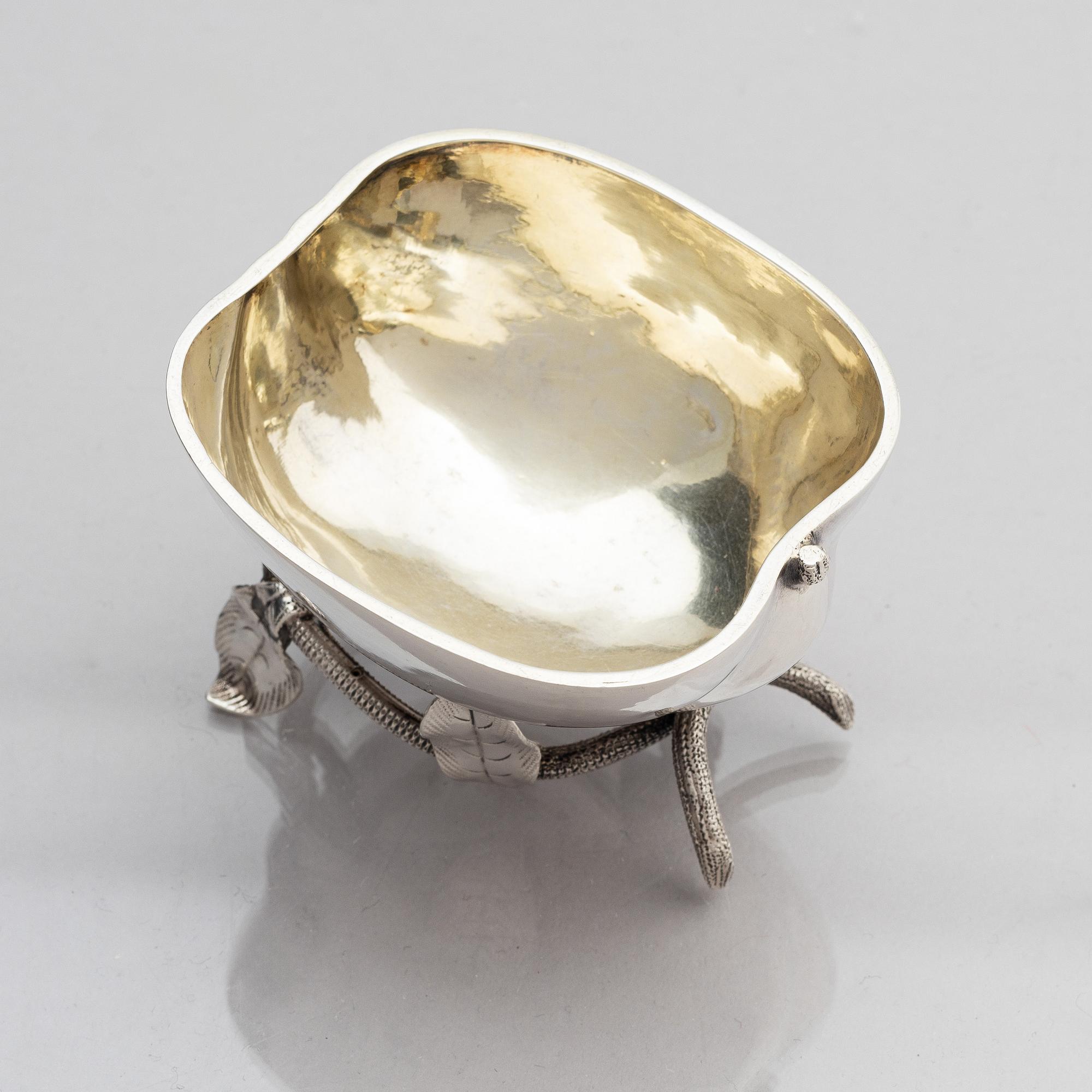 A Russian silver bowl on foot, mark of Adolf Masche, assay master Edward Brandenburg, St. Petersburg 1857.