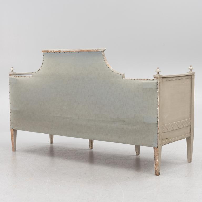 A late Gustavian sofa, 19th century.
