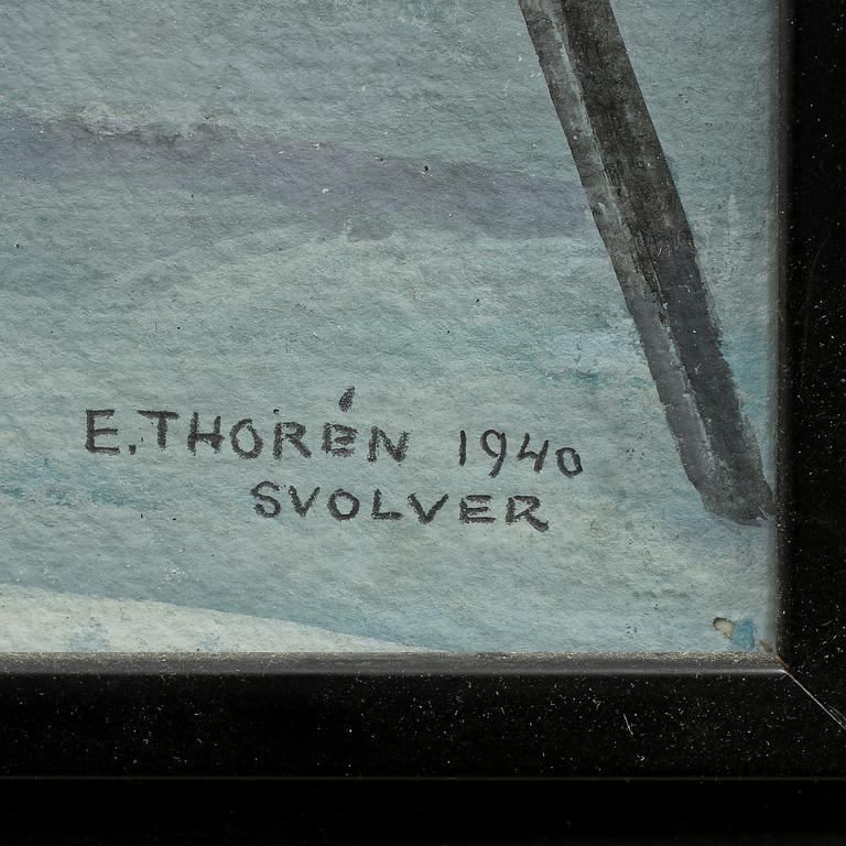 ESAIAS THORÉN, gouache, sign o dat 1940.