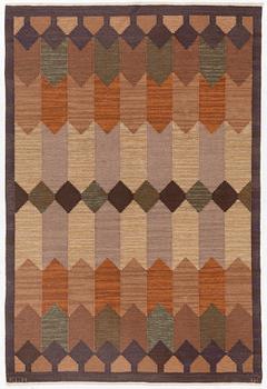 Irma Kronlund, matta, ”Höstdis”, Kronobergs Läns Hemslöjdsförening, signerad KLH & IK, ca. 222 x 150 cm.