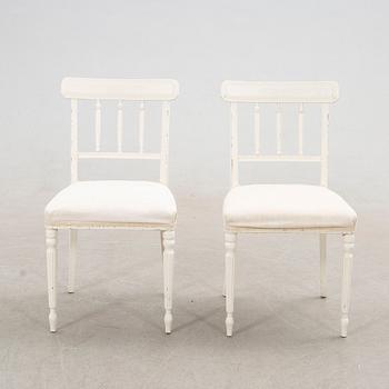 Dining group, 7 pieces, Gustavian style, late 20th century.
