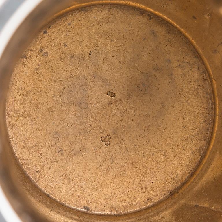 Te- och kaffeservis på bricka, silver, totalt 6 delar, silver, Tjeckoslovakien 1929-1941.