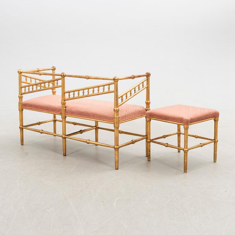 Sofa and tabouret circa 1900.