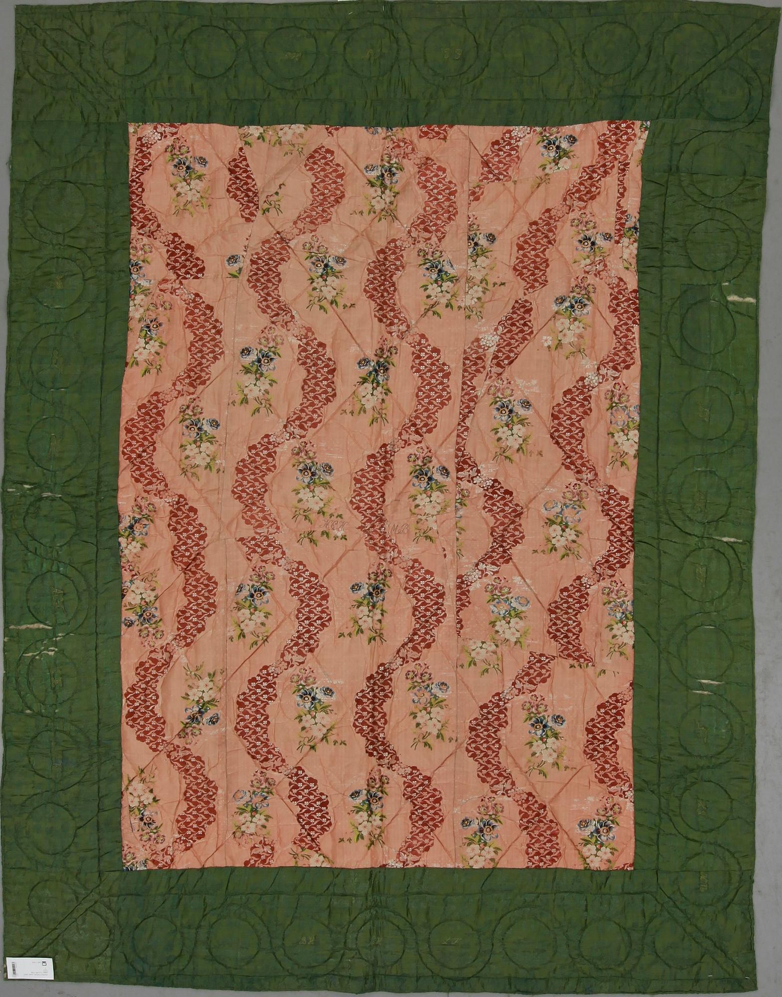 TÄCKE, omkring år 1800, siden. Ca 219 x 168.