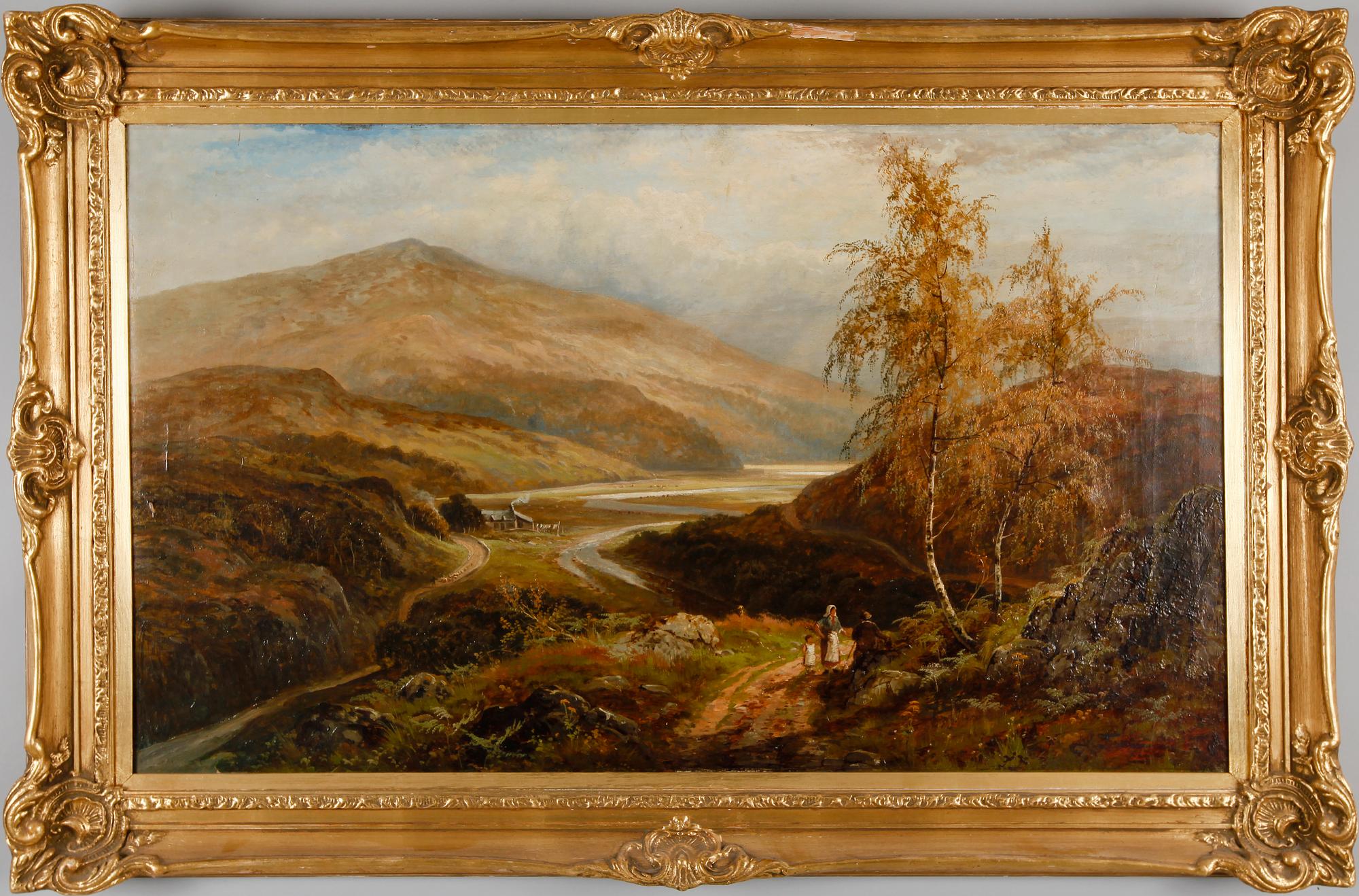 OKÄND KONSTNÄR, olja på duk, otydligt sign, sannolikt  J Fraser, England, 1800-tal.