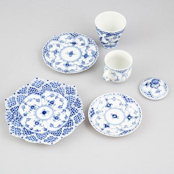 A 33-piece porcelain coffee service 'Musselmalet', Royal Copenhagen, Denmark.