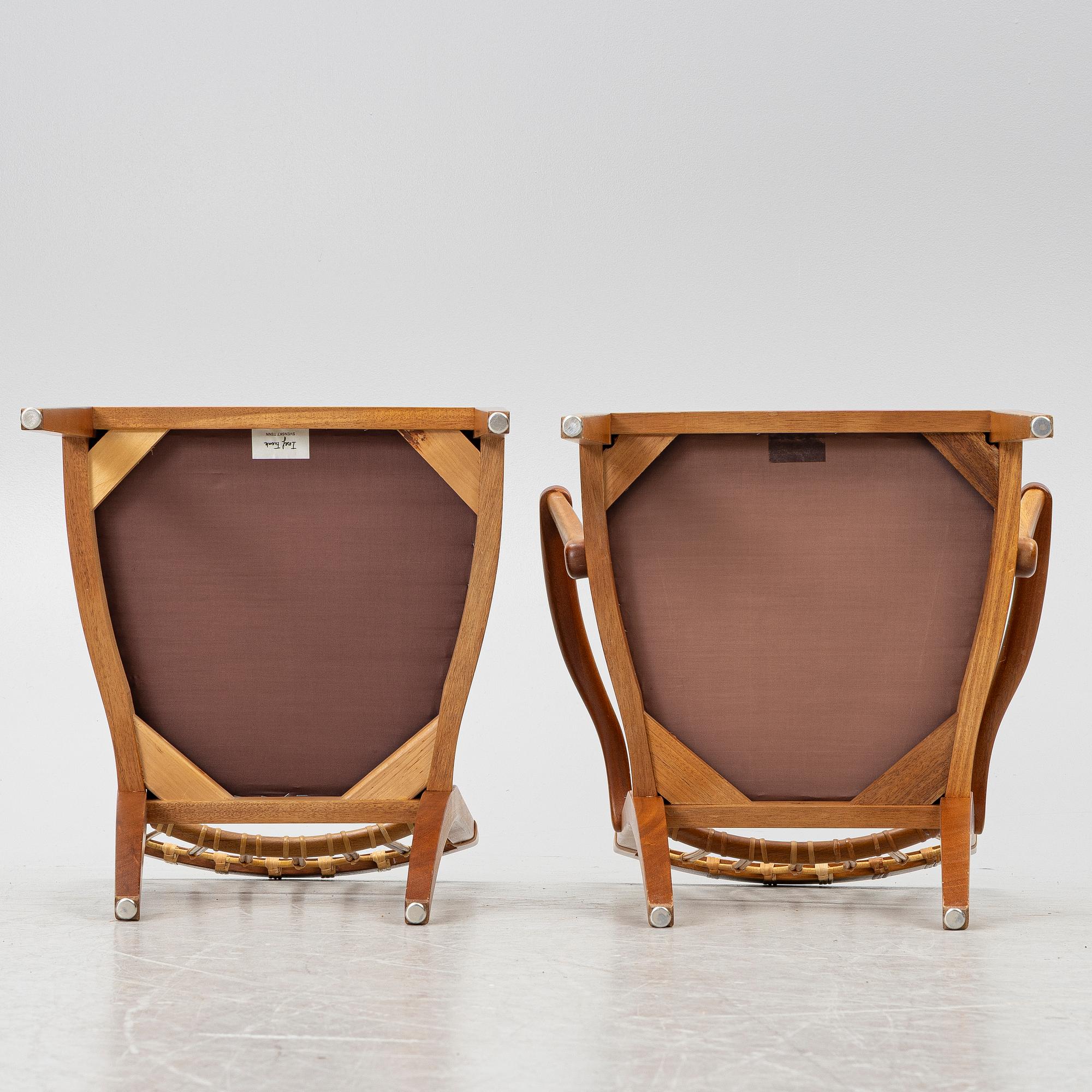 Josef Frank, a set of 8+2 dining chairs, model 1165, Svenskt Tenn, ca 1987.