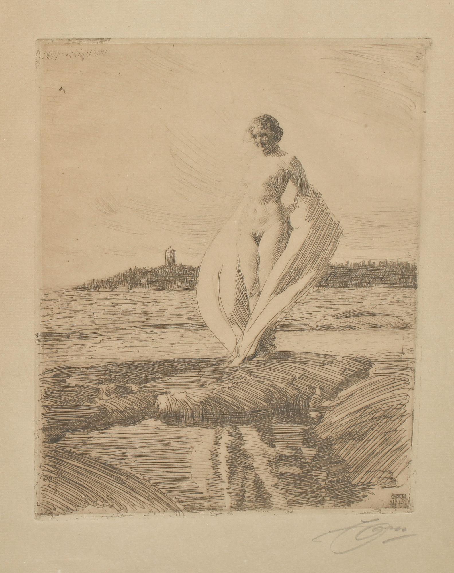 ANDERS ZORN, Etsning, sign.