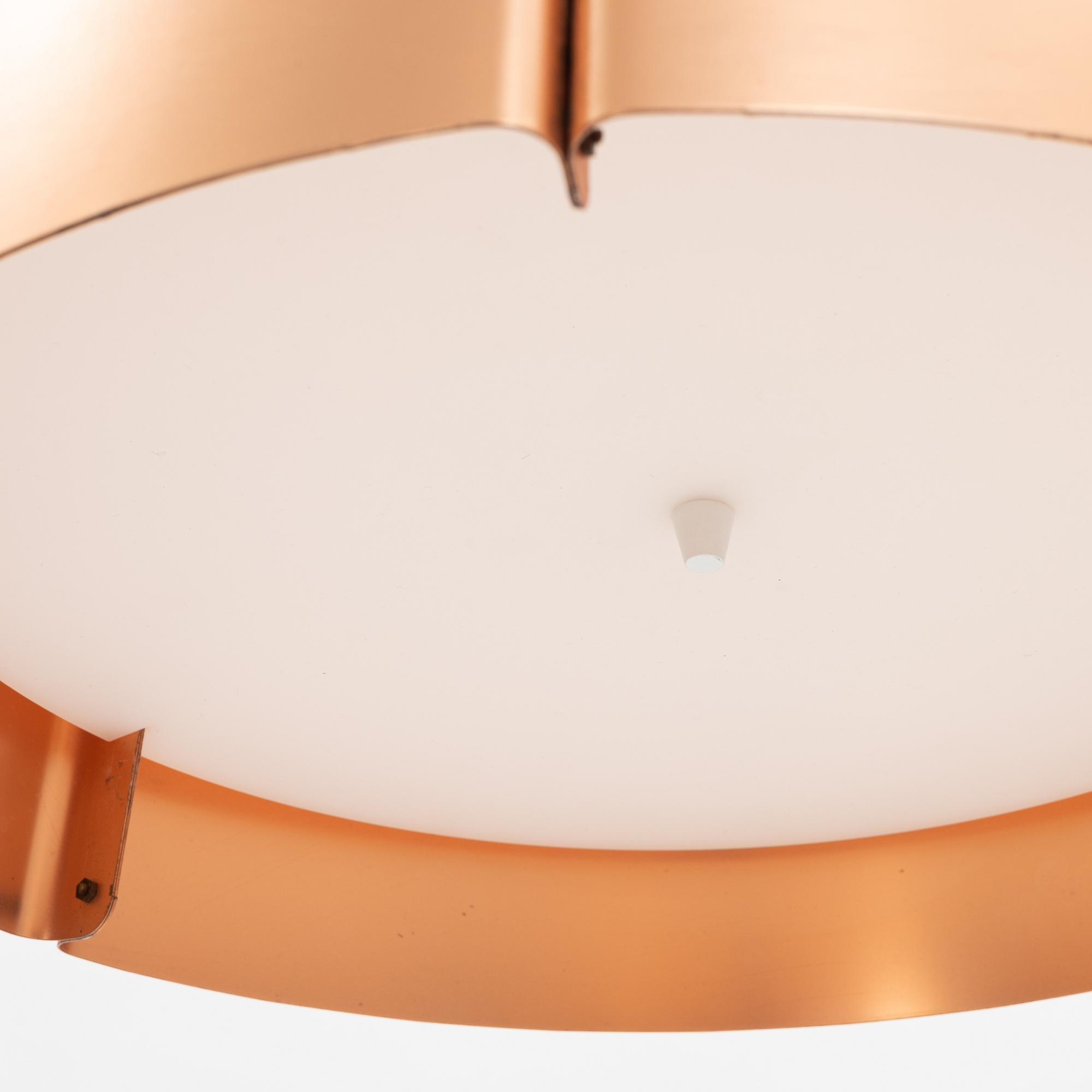 Jonas Lindvall, a model 'W 124 Large' copper ceiling light, Wästberg.