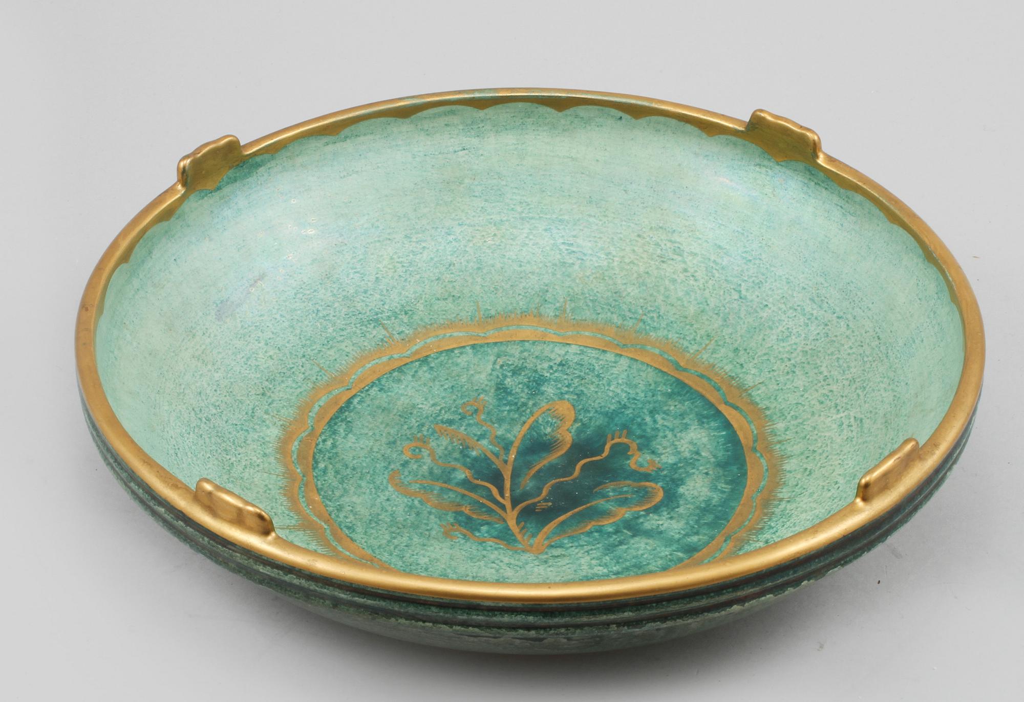 SKÅL, flintgods, Josef Ekberg, Gustavsberg, 1900-talets första hälft.