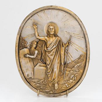 A silver-gilt icon Moskow 1882.