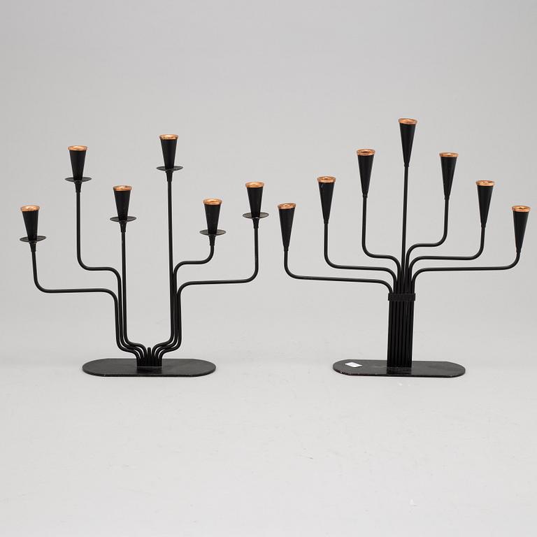 Gunnar Ander, kandelabrar, 2st, Ystad Metall.