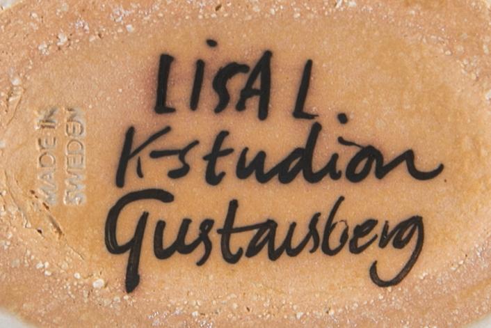 LISA LARSON, 4 st, Luciatåg, ljusstakar/figuriner, signerade, Gustavsberg.