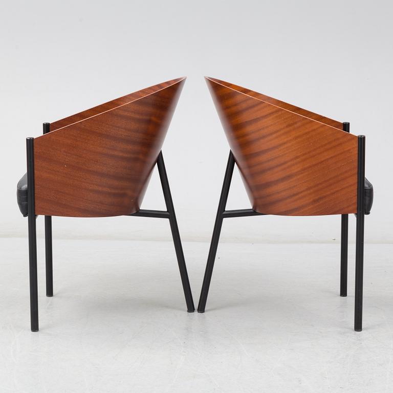 A pair of 'Costes' arm chairs by Philippe Starck, Aleph, Driade, Italy.