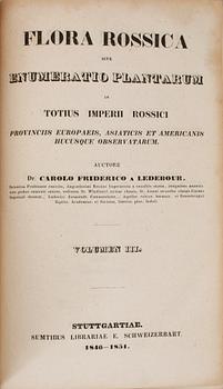 FLORA, 4 vol, "Flora Rossica.." I-IV av Ledebour, Stuttgart 1842-53.