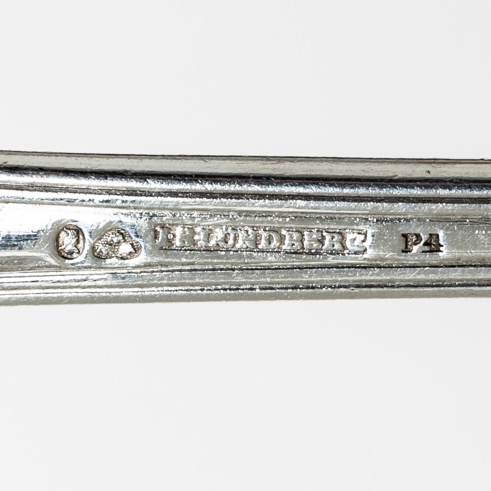 A set of Swedish silver cutlery, some with marks of JE Bäckström, Söderhamn 1872.
