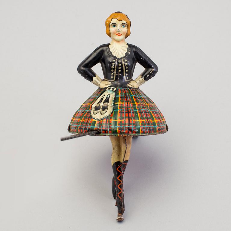 A tinplate Gebrüder Einfalt ballerina no 244, Germany, 1920s.