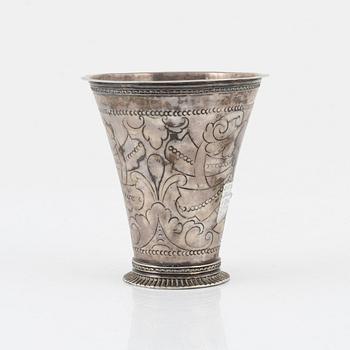 Carl Petter Tellander, a silver beaker, Jönköping, 1742.