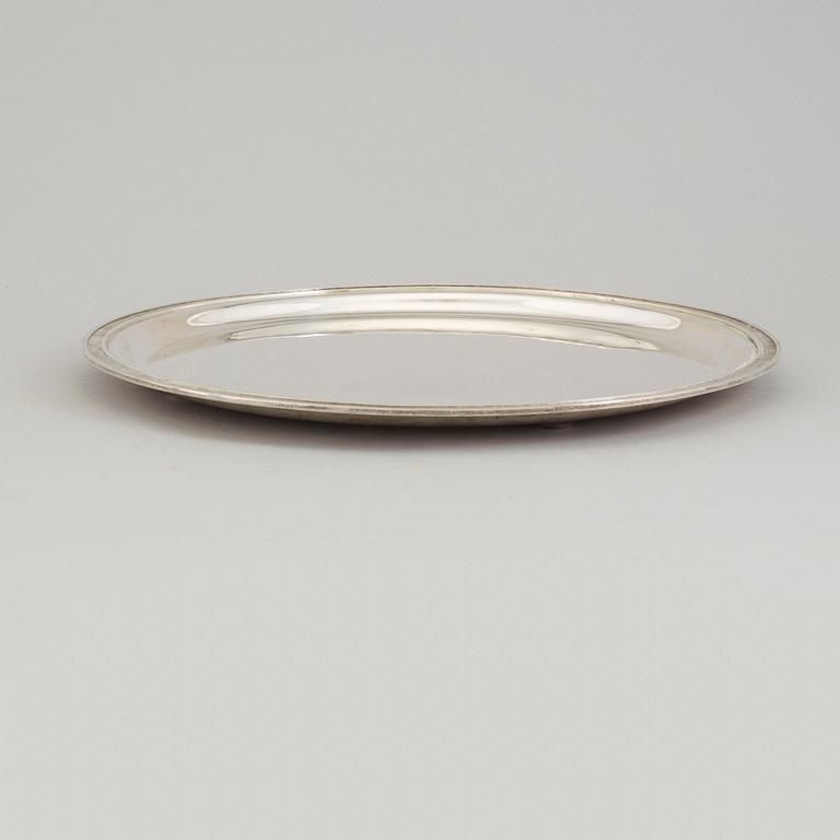 ATELIER BORGILA, a sterling silver tray from Stockholm, 1946.