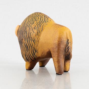 Lisa Larson, figurines, a set of four stoneware figurines including 'Lejon mini' from the series 'Afrika', Gustavsberg.