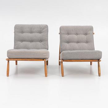 Alf Svensson, a pair of "Domus" lounge chairs, Dux, Sweden, 1950's.