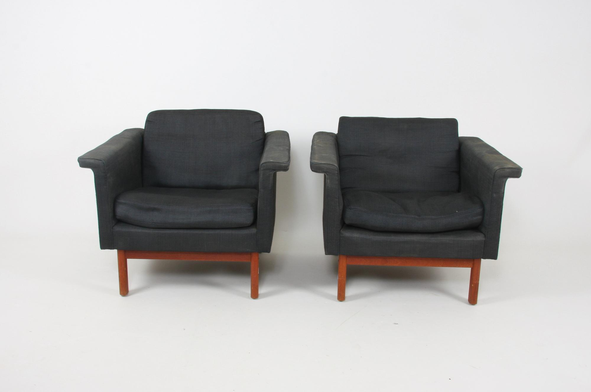 SOFFA MED FÅTÖLJER, 3 delar, 1960-tal.