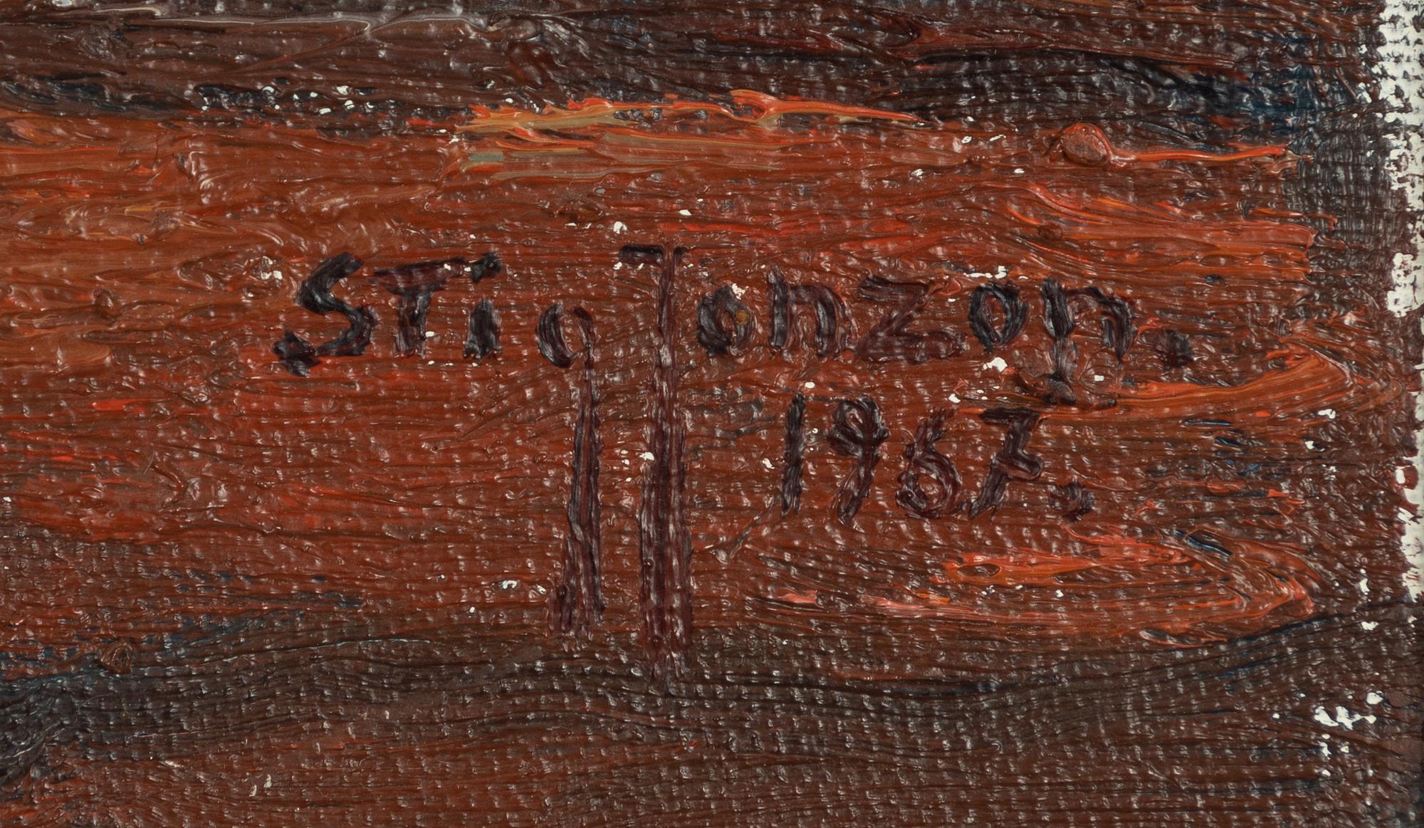 Stig Jonzon, 'Gamla sjöbodar, Hallnäs Öland'.