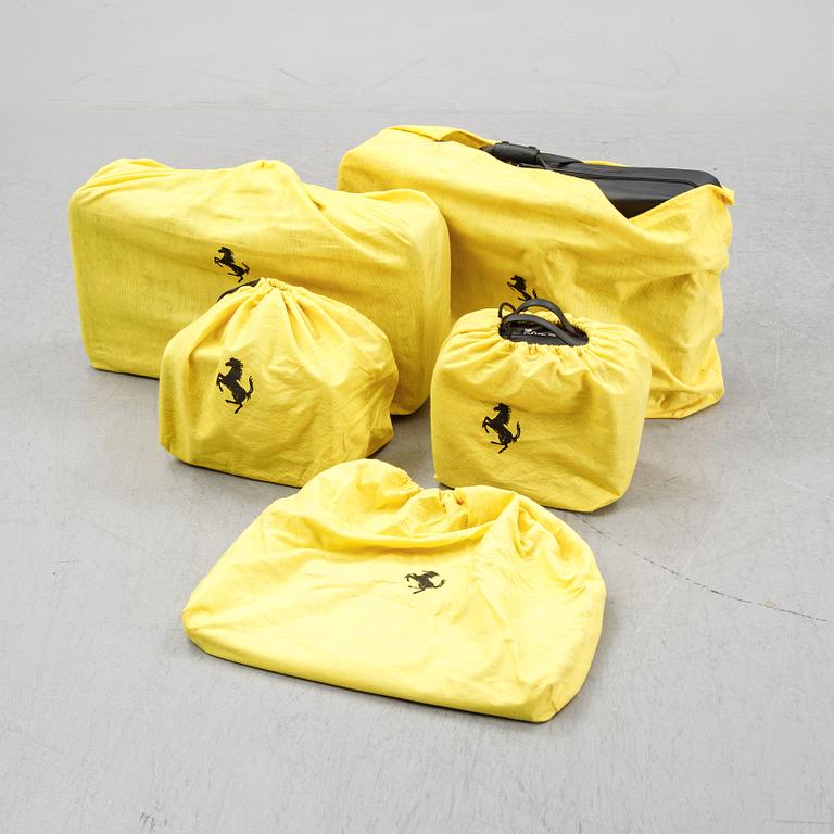 Five brack leather bags from Schedoni, Italy. For Ferrari 456.