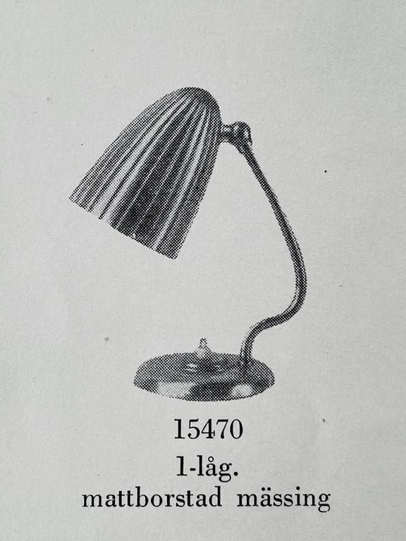 Harald Notini, bordslampa, modell "15470", Arvid Böhlmarks Lampfabrik, Stockholm, 1940-tal.