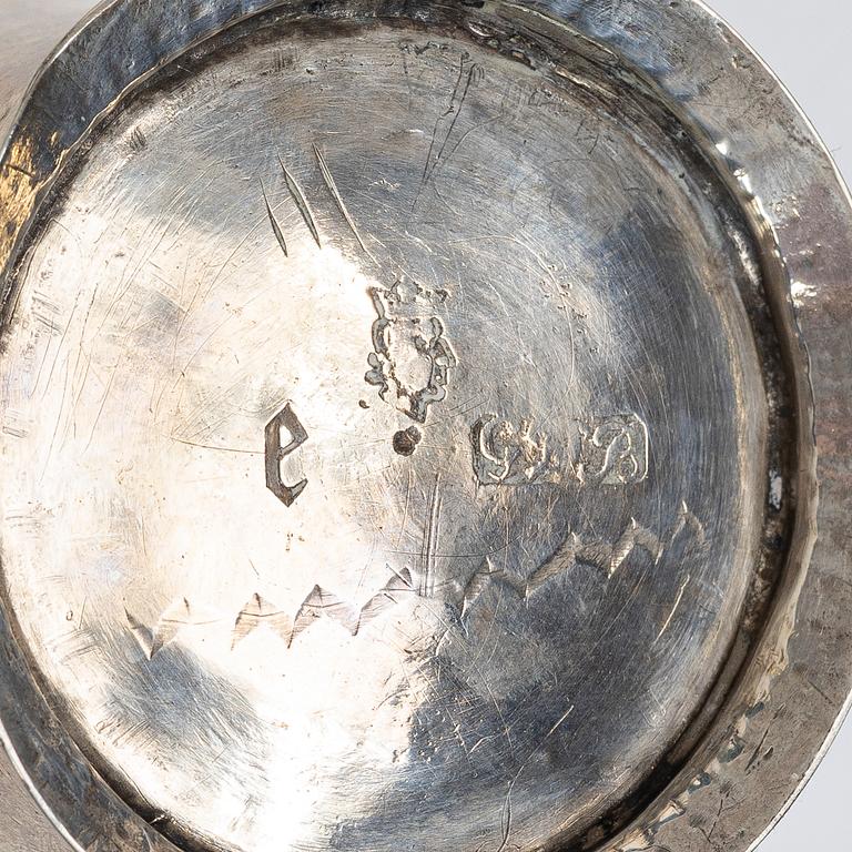 A parcel gilt silver beaker, mark of Gottfried Dubois, Stockholm 1741.