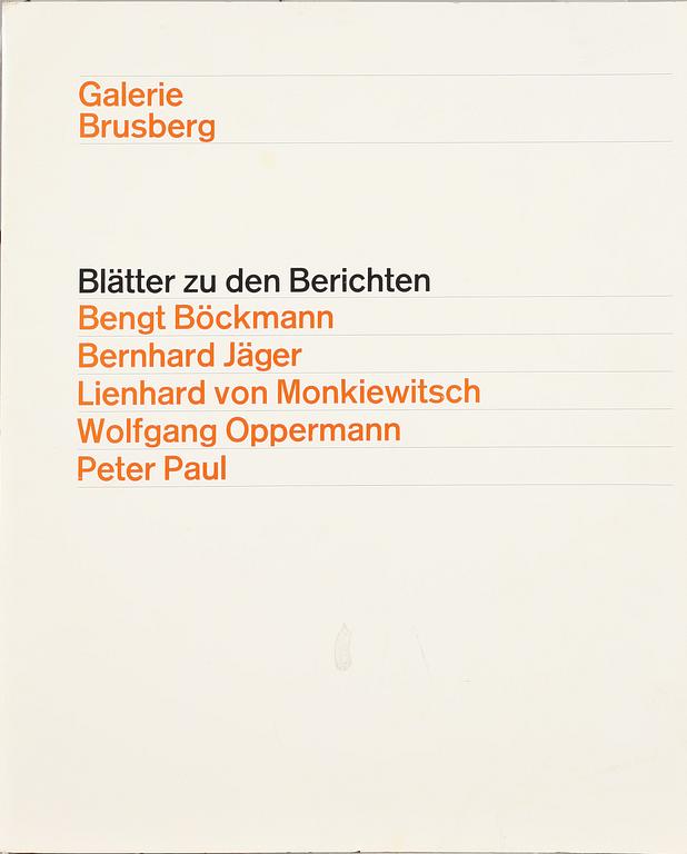 MAPP, 4 färglitografier, Peter Paul, Bernhard Jäger, Leinhard von Monkiewitsch samt Wolfgang Opperman, sign & nr 182/222.