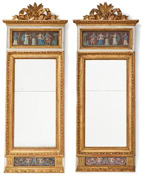 90. Speglar, ett par, Stockholmsarbeten, 1700-talets slut, Sengustavianska.