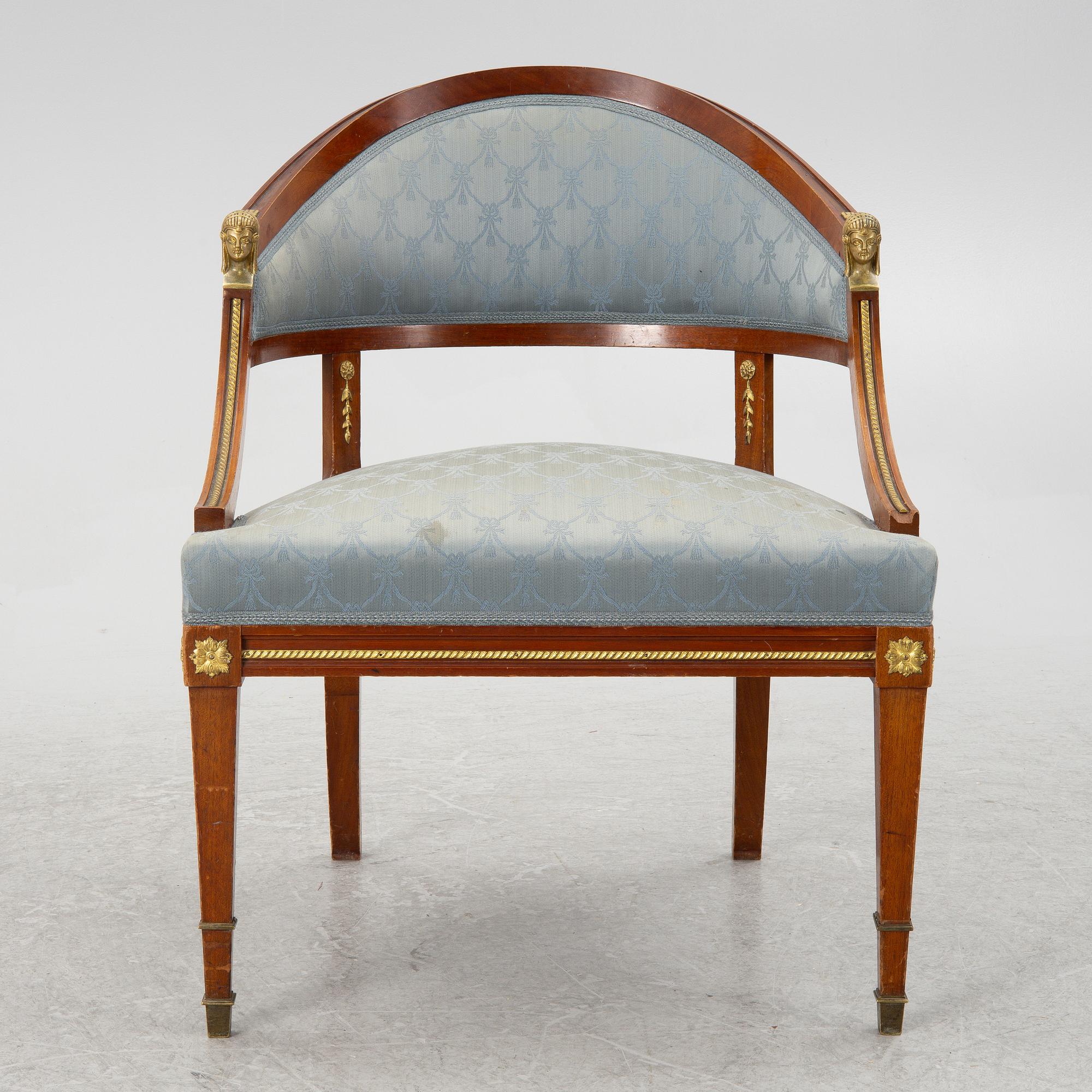 Armchair, late Gustavian style, early 20th Century.