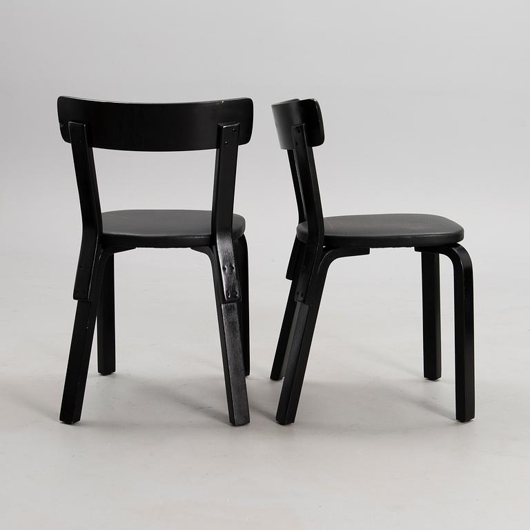 ALVAR AALTO, FOUR CHAIRS, model 69, Artek.
