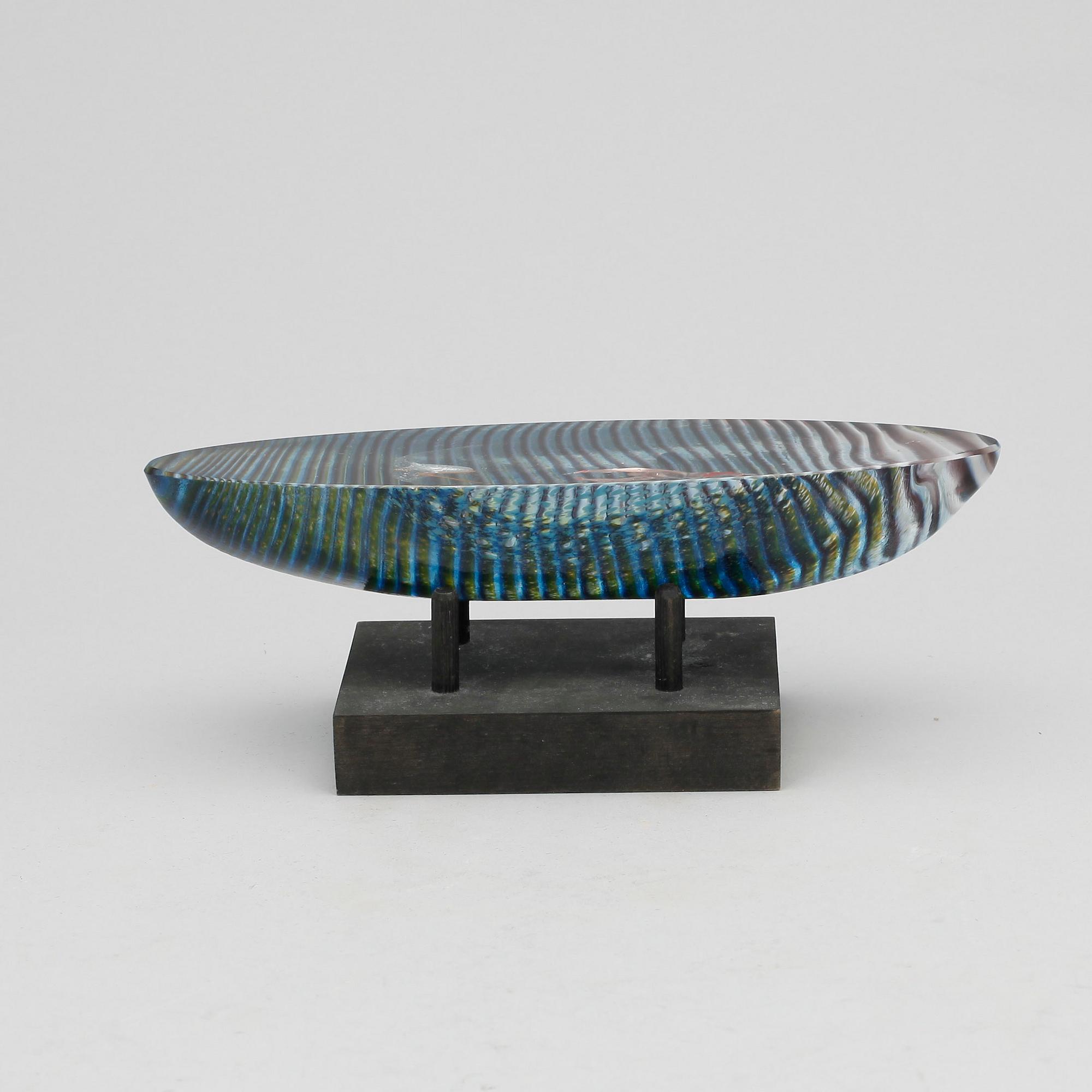 SKULPTUR, glas, Bertil Vallien, Kosta Boda, signerad.