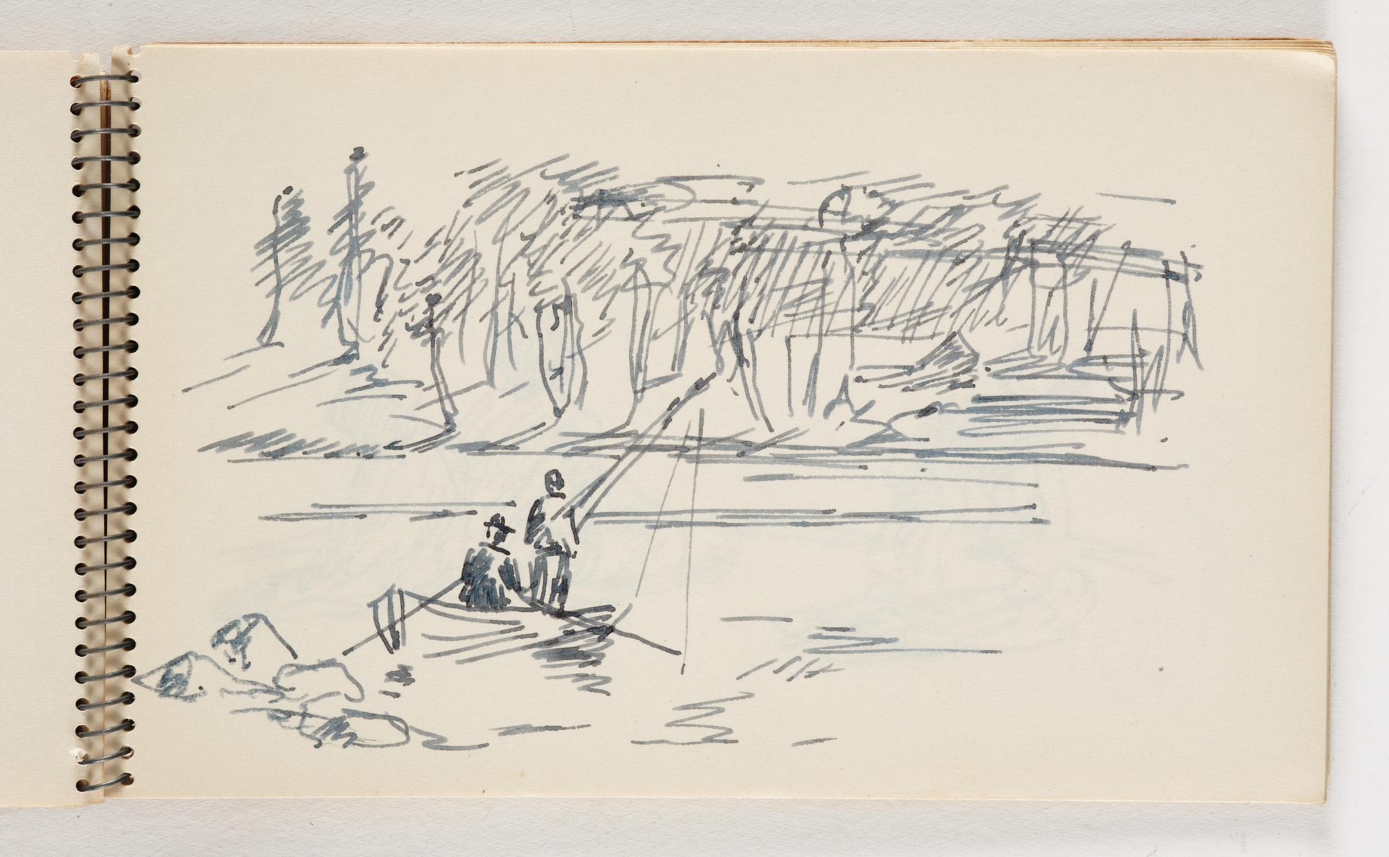 Lotte Laserstein, 10 små skissblock med teckningar.