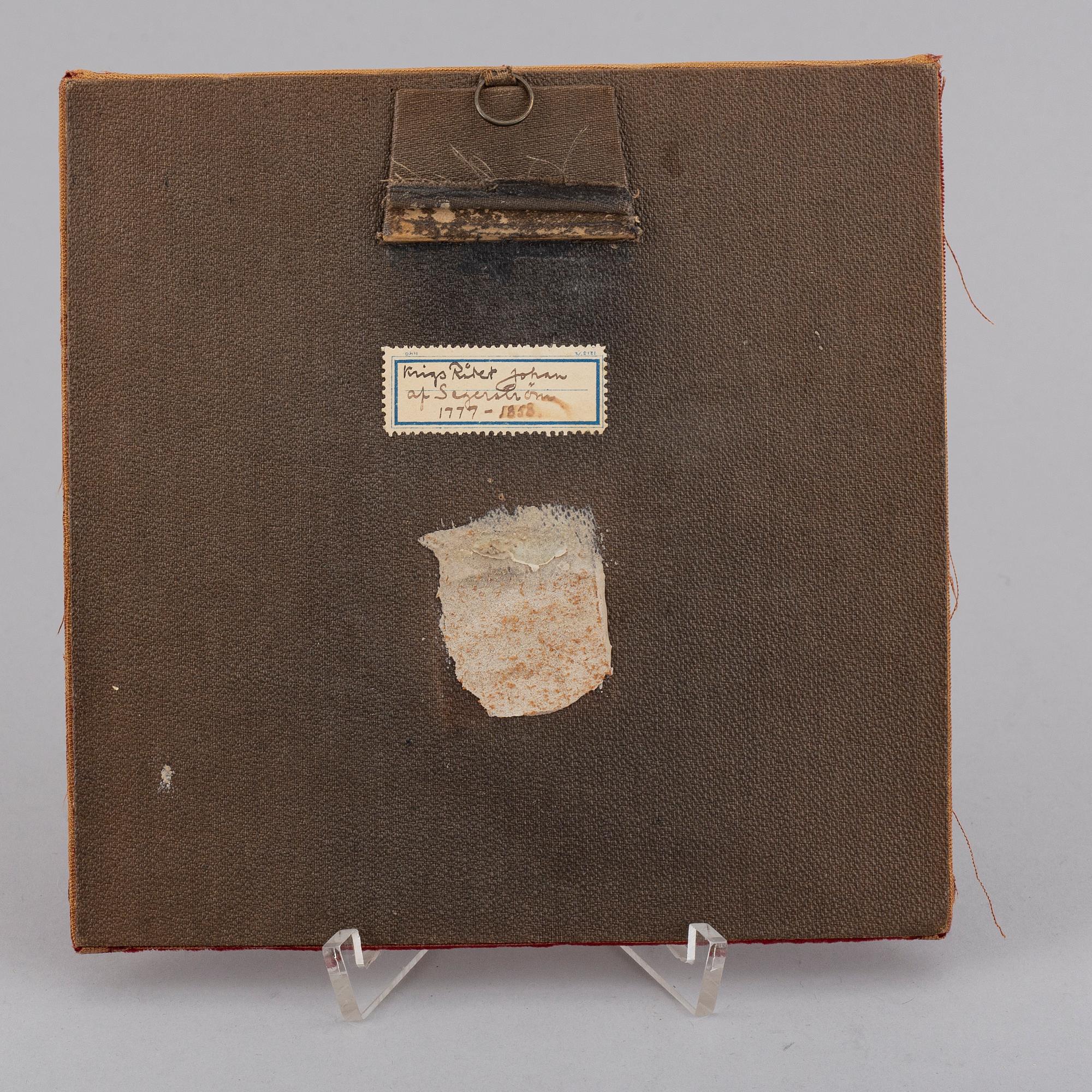 JOHAN ERIK BOLINDER, a miniature gouache, signed.