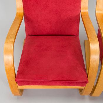 Alvar Aalto, nojatuolipari, malli 34 O.Y. Huonekalu- ja Rakennustyötehdas A.B. 1900-luvun puoliväli.